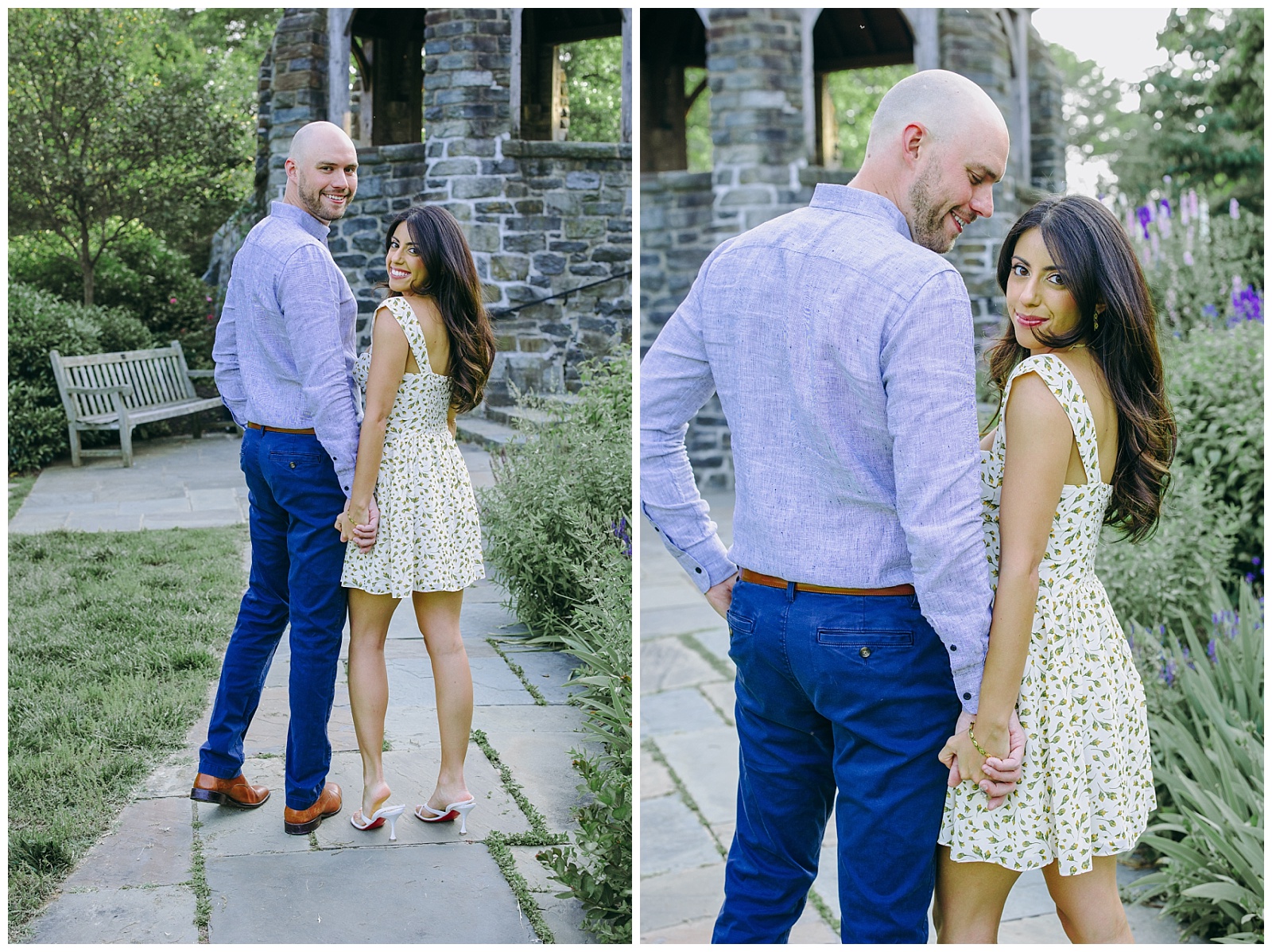 DC engagement photos in bishop garden