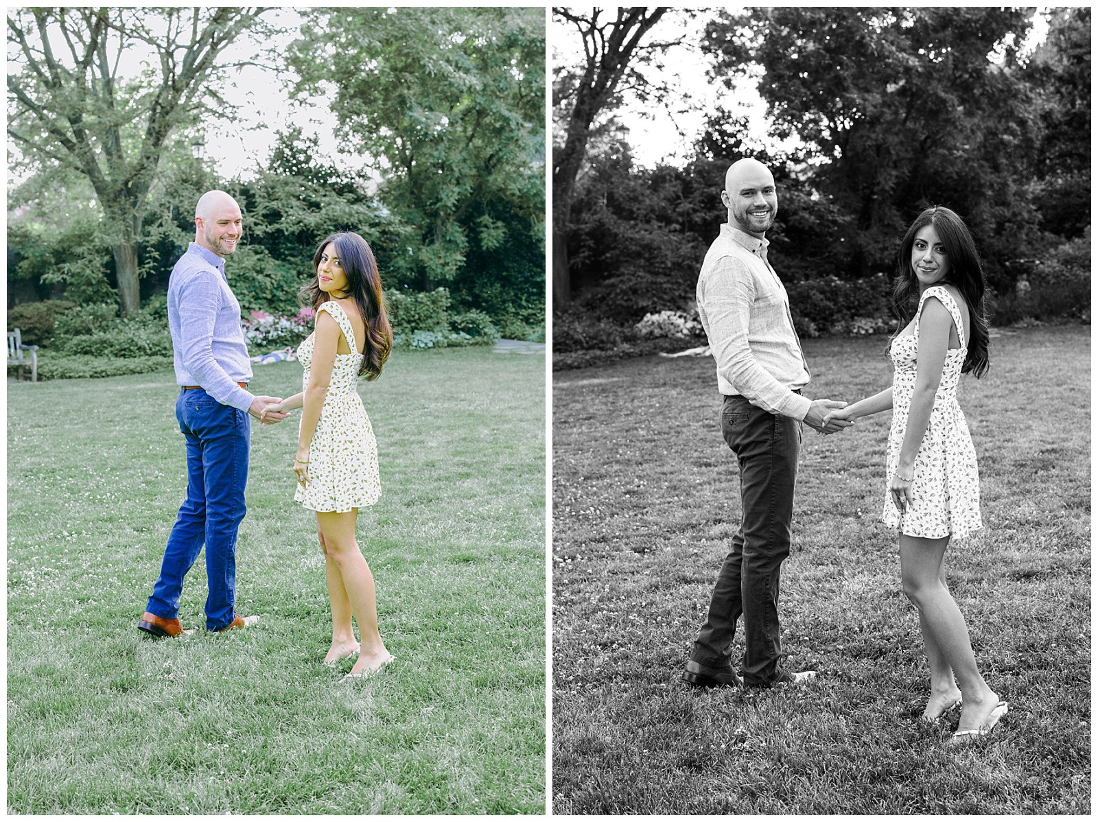 DC engagement photos in bishop garden