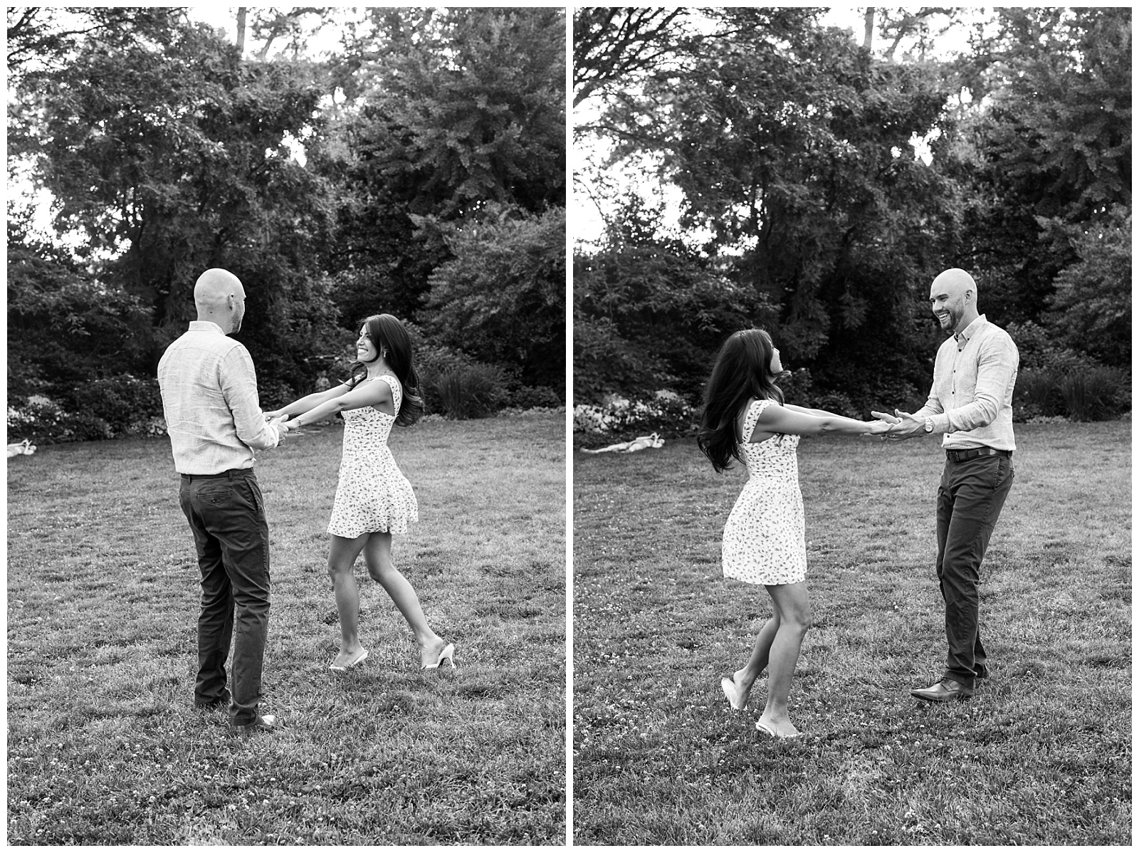 DC engagement photos in bishop garden