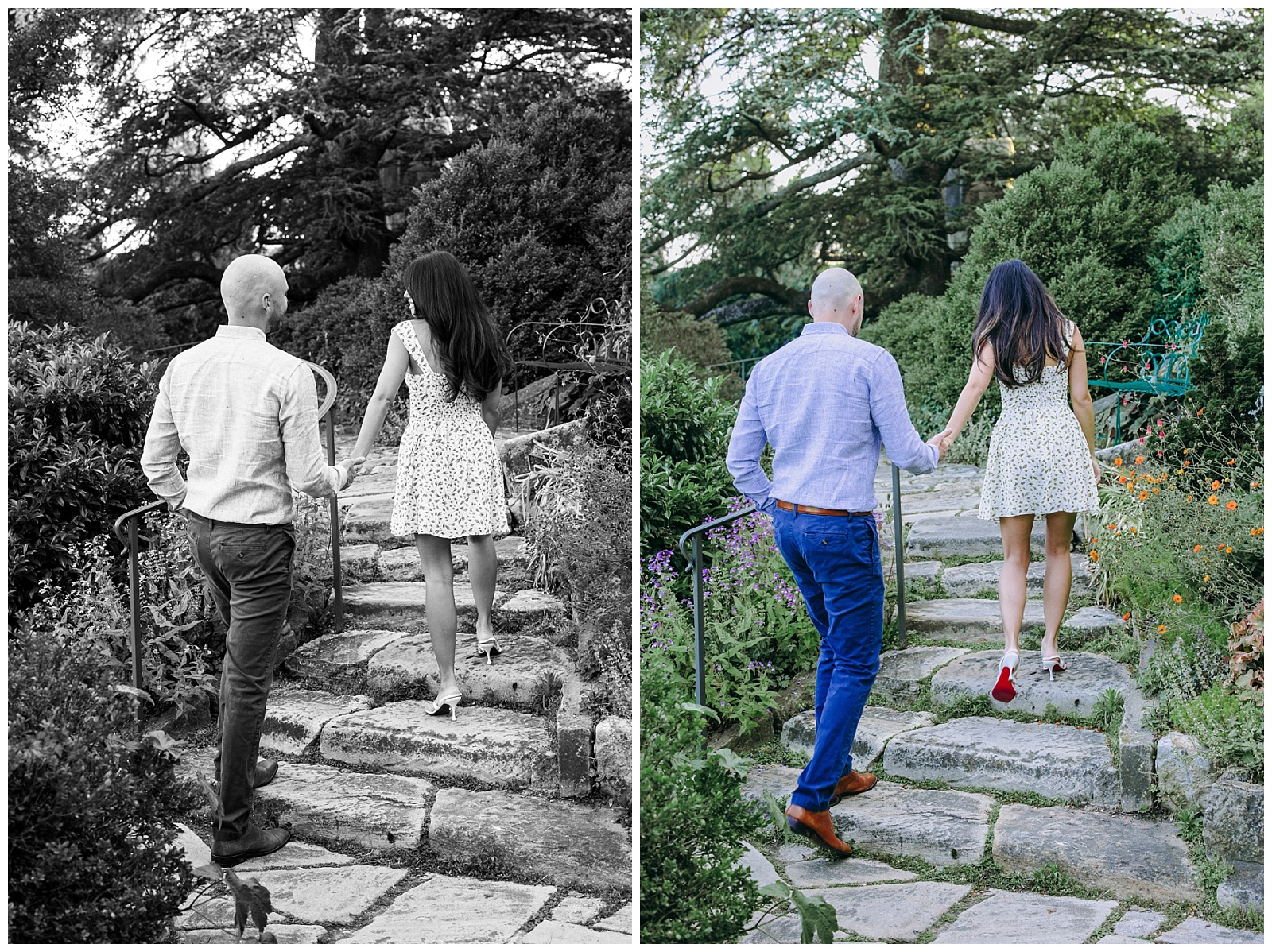 DC engagement photos in bishop garden