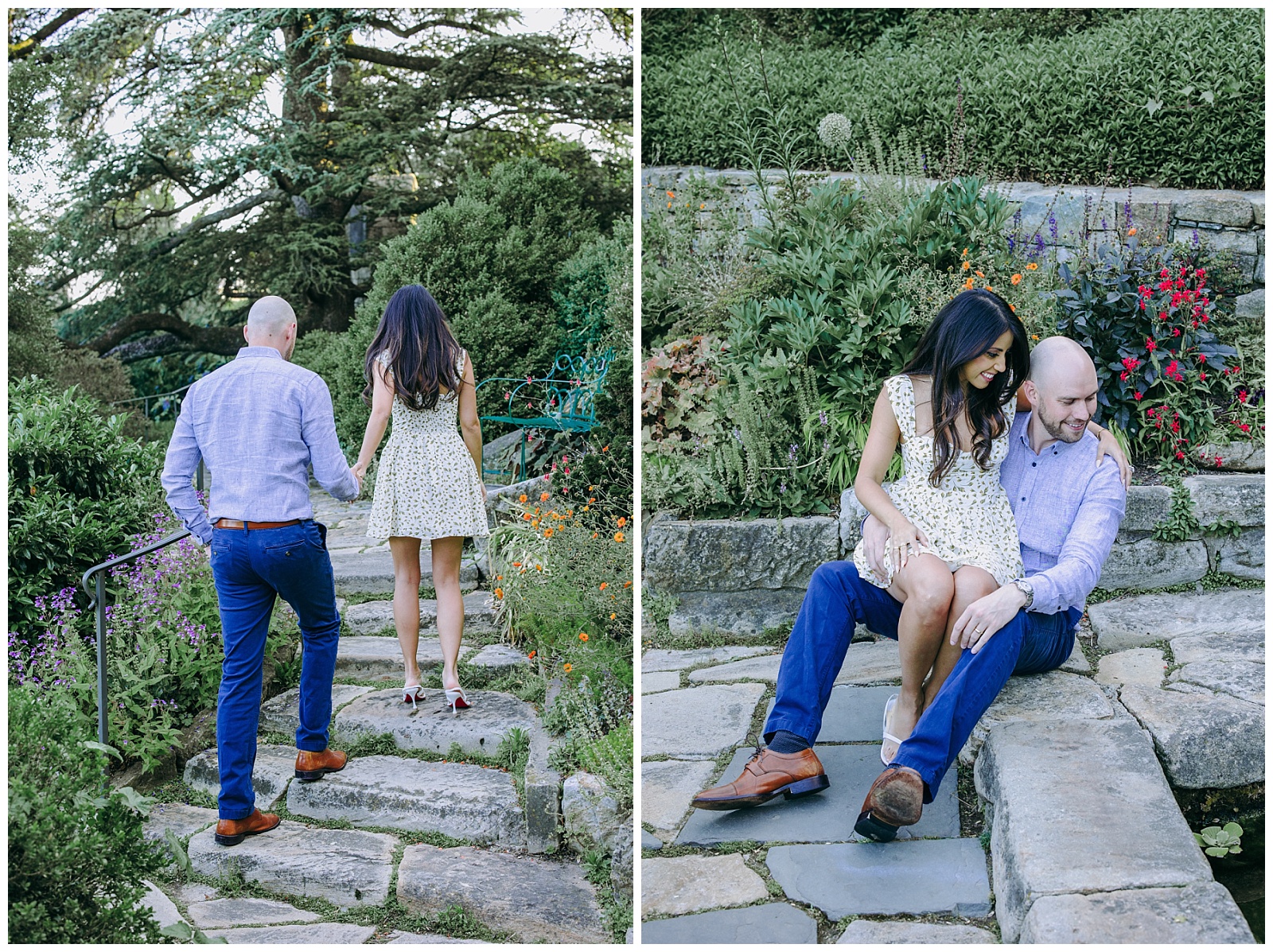 DC engagement photos in bishop garden