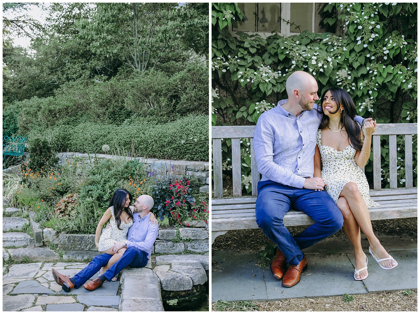 DC engagement photos in bishop garden