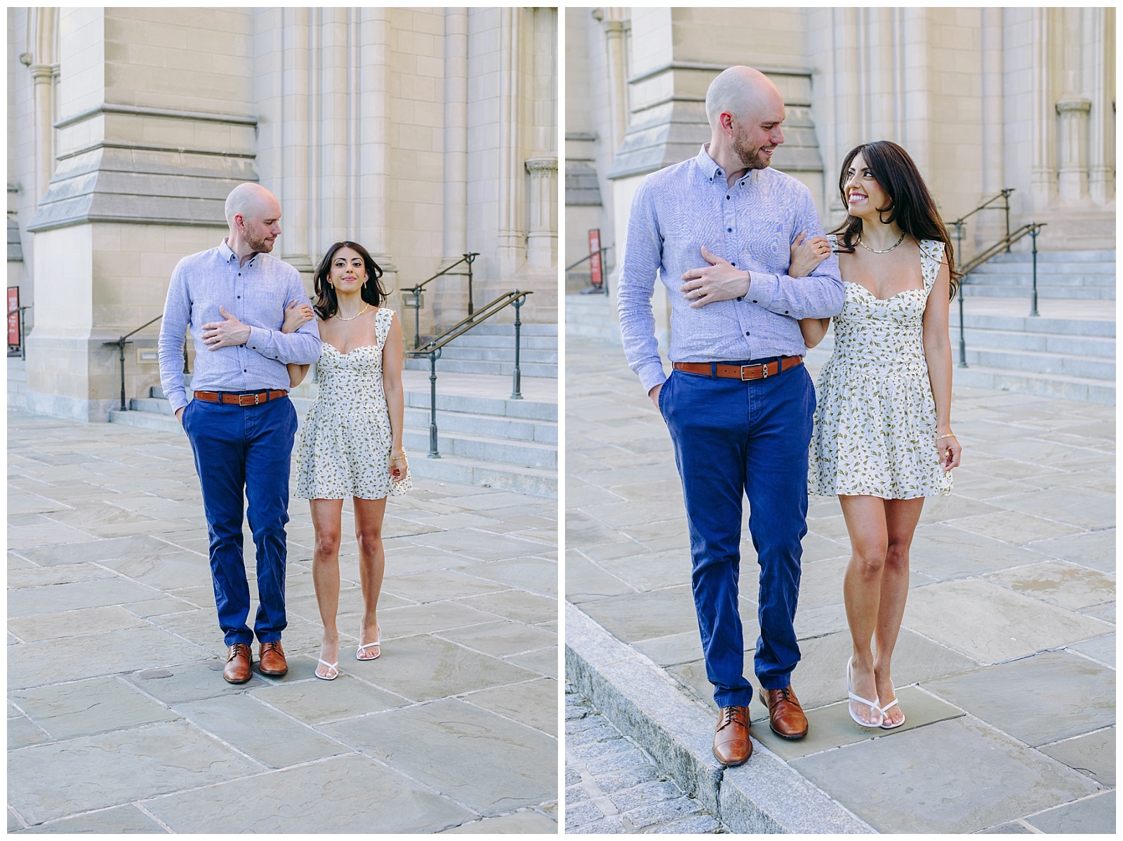 DC engagement photos at Washington National Cathedral