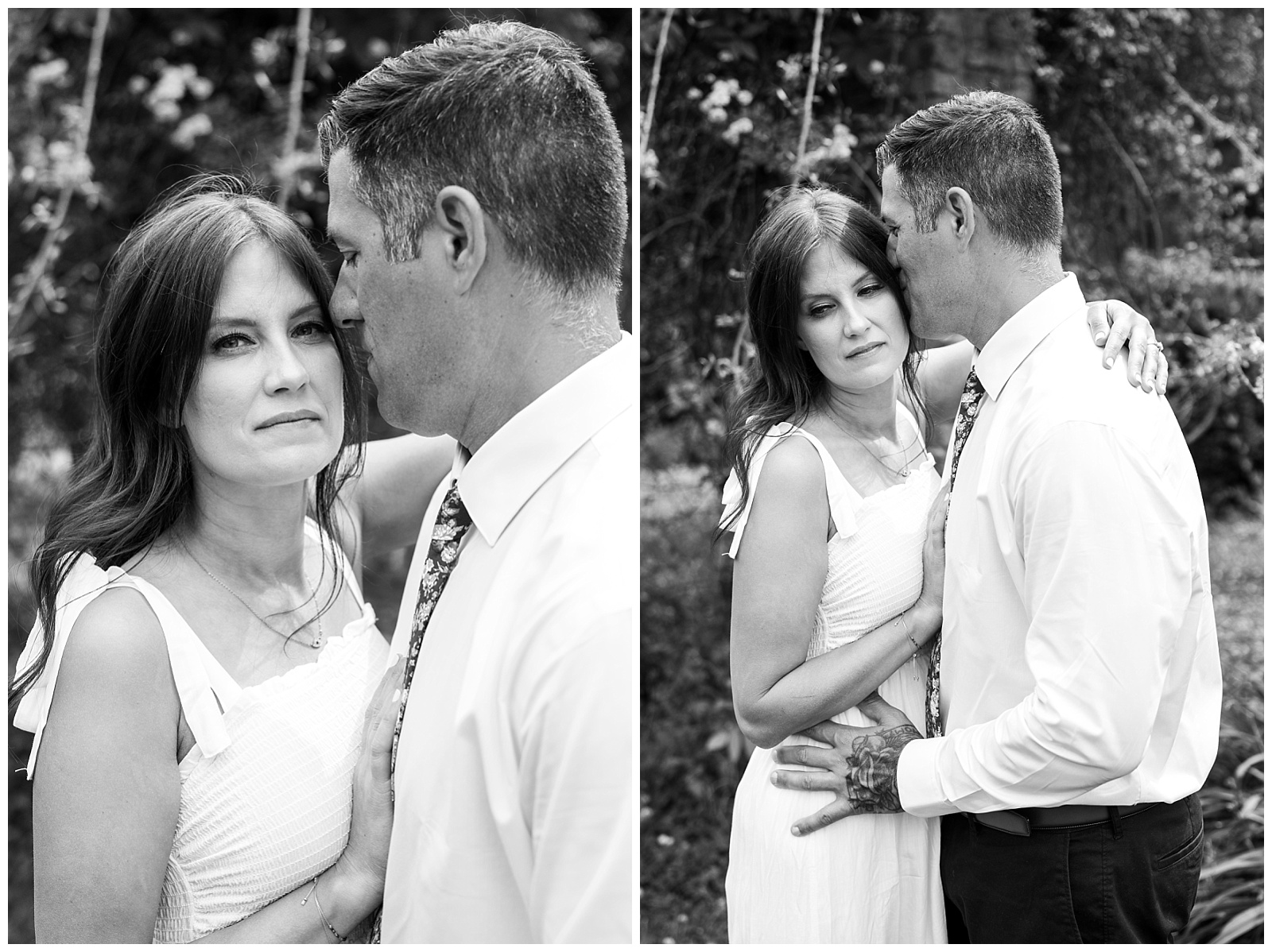engaged coupled holding each other