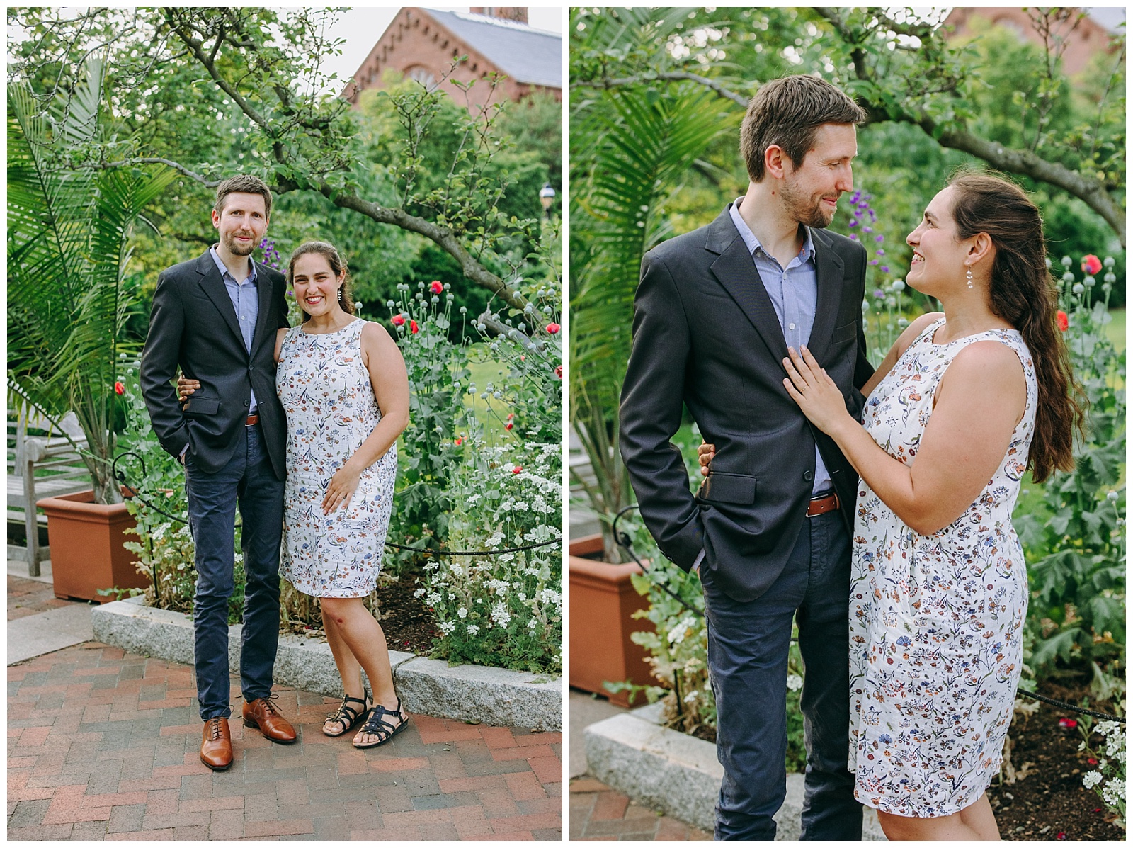 engagement photos at Enid A. Haupt Garden