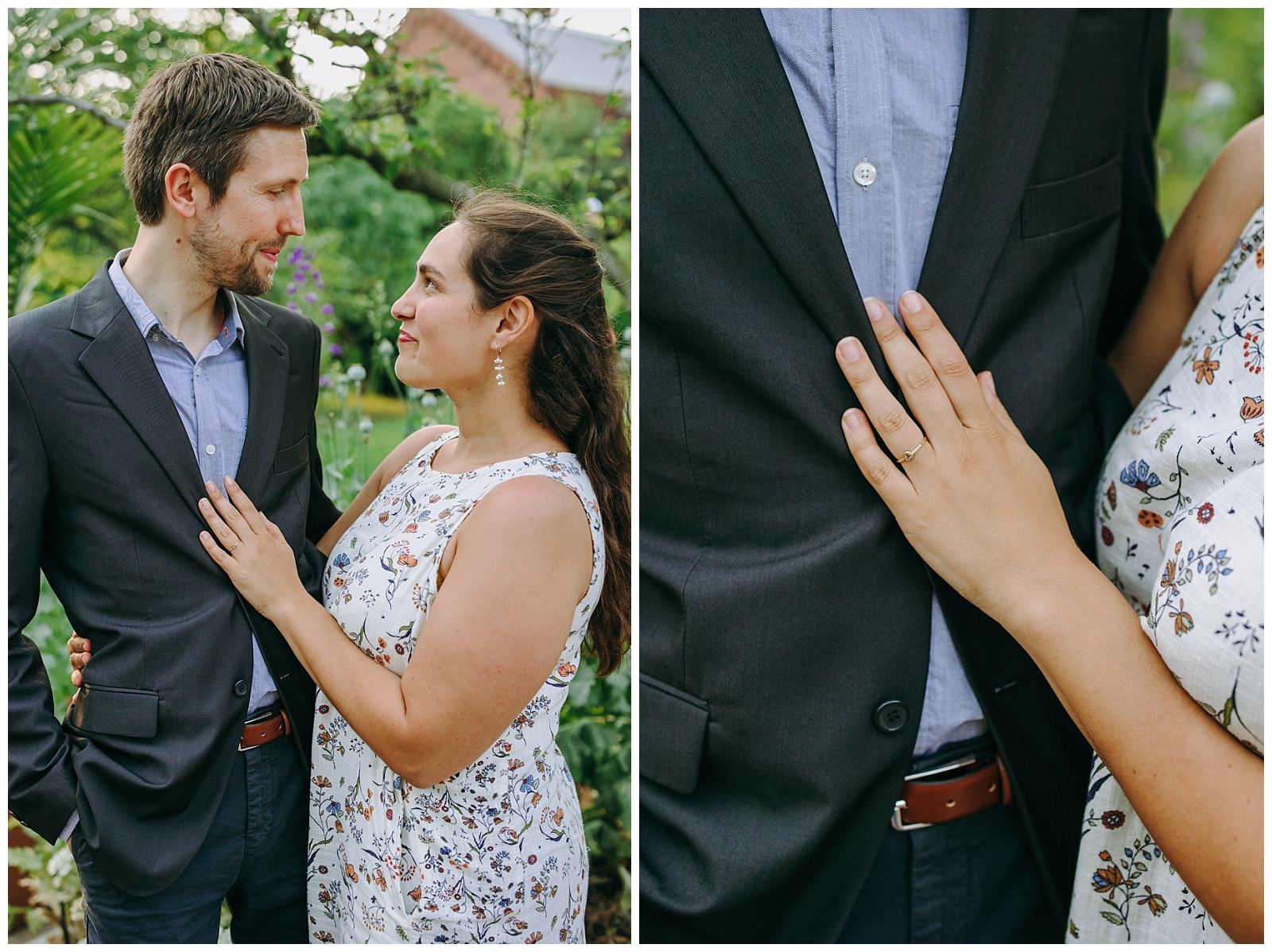 engagement photos at Enid A. Haupt Garden