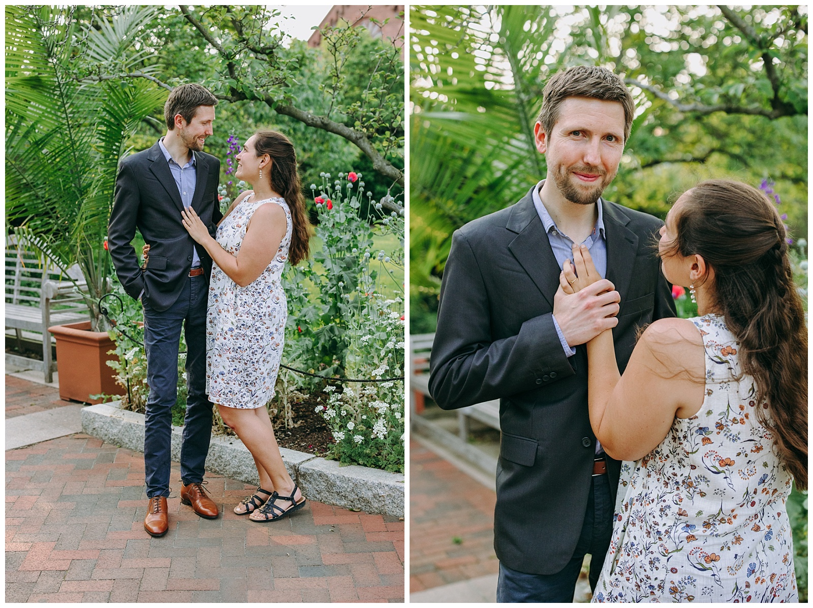 engagement photos at Enid A. Haupt Garden