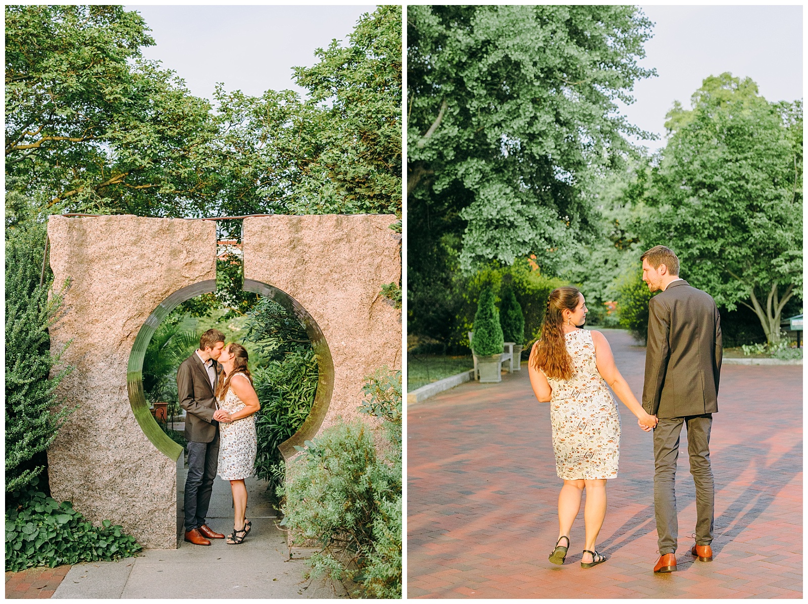 golden hours at Enid A. Haupt Garden photo session