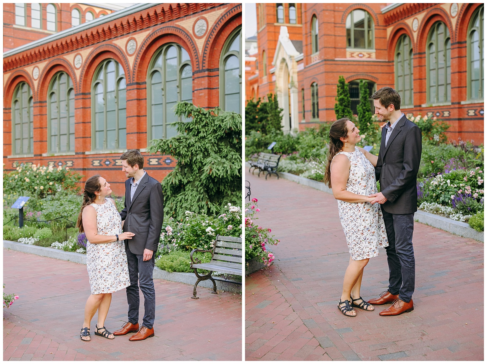 Enid A. Haupt Garden engagement photo session