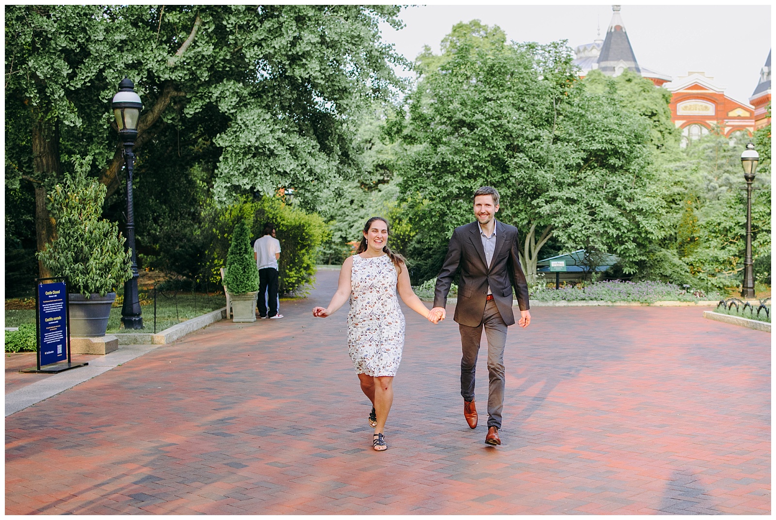 Engagement photo session at Enid A. Haupt Garden