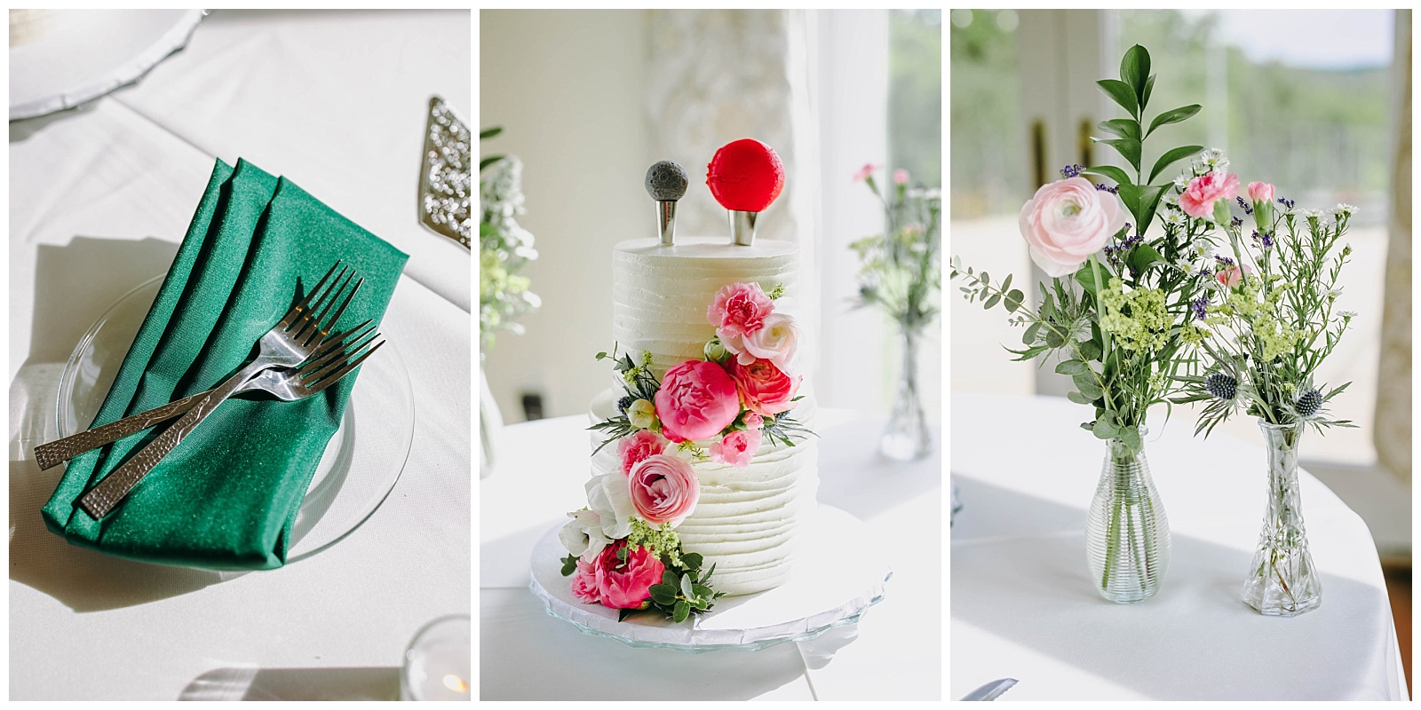 wedding decor and cake