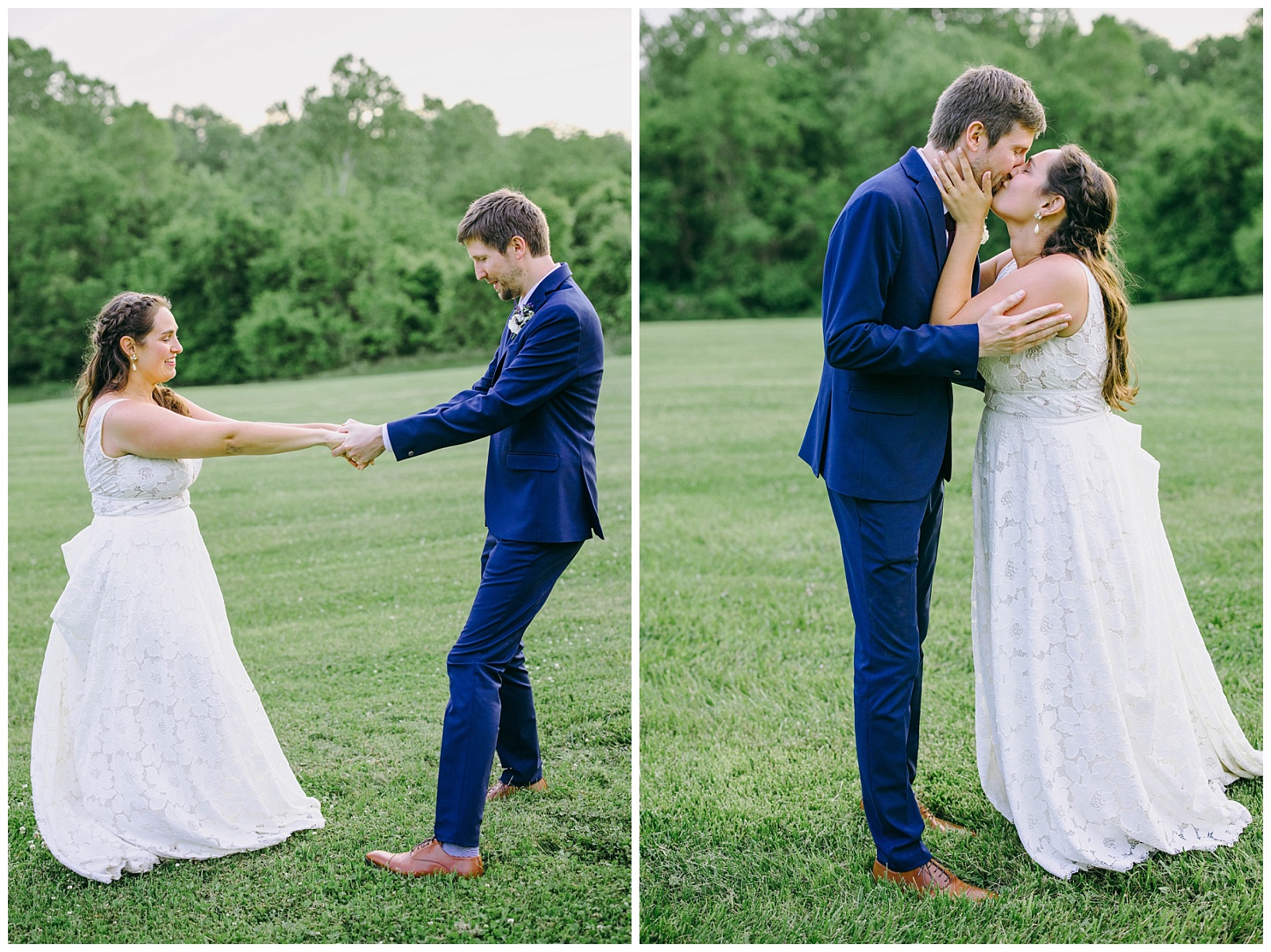 bride and groom garden wedding in virginia