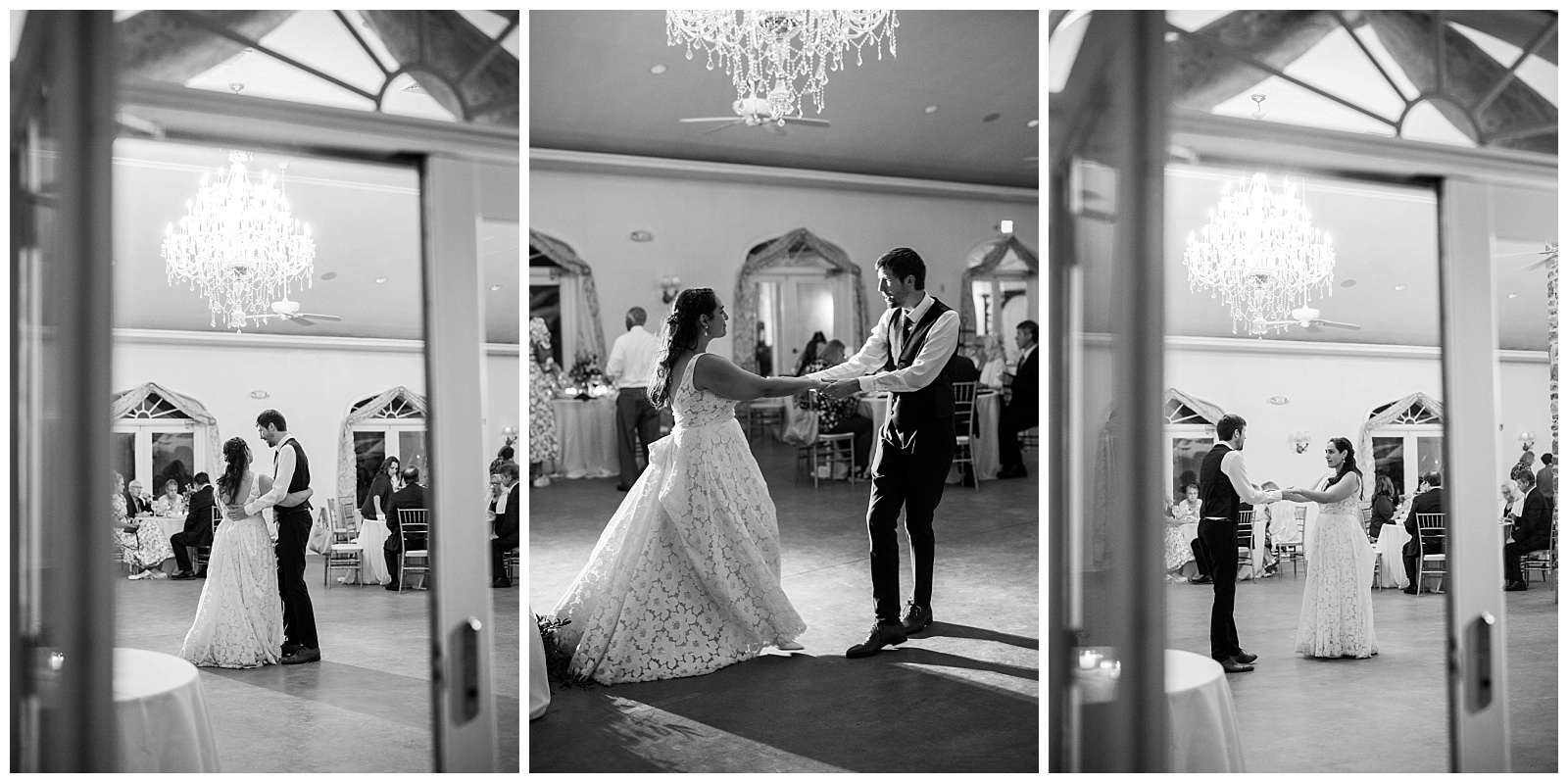 bride and groom first dance