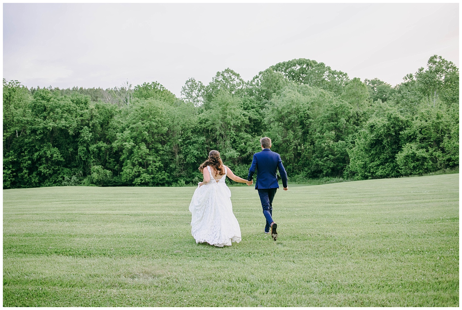 bride and groom garden wedding in virginia