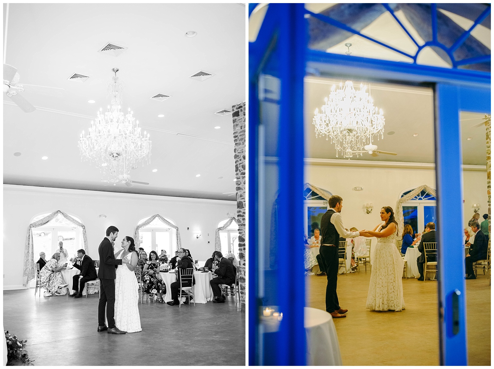 bride and groom first dance