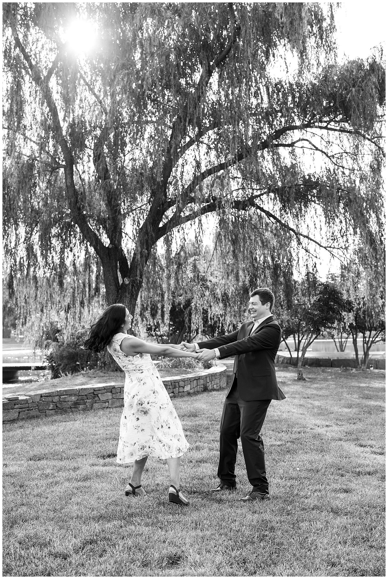 National Mall Engagement Photos black and white