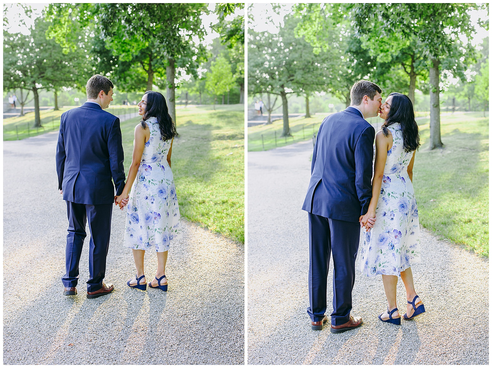 Mall Engagement Photos a kiss