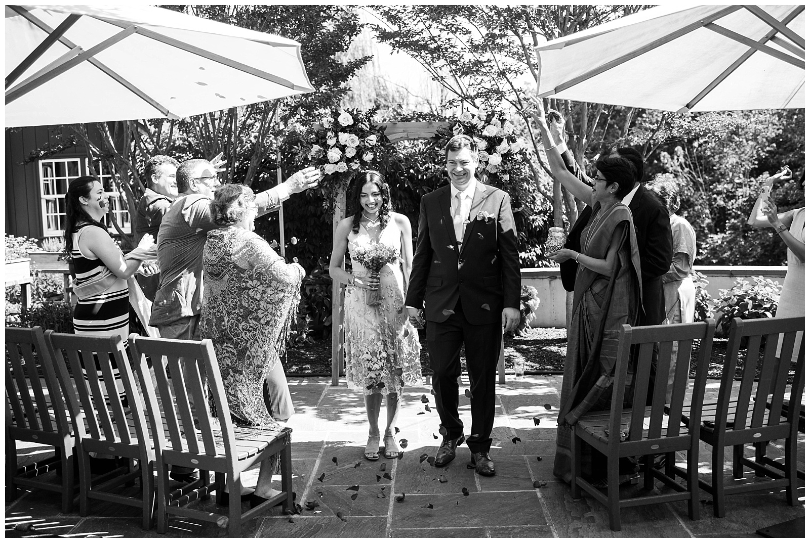 bride and groom exiting ceremony