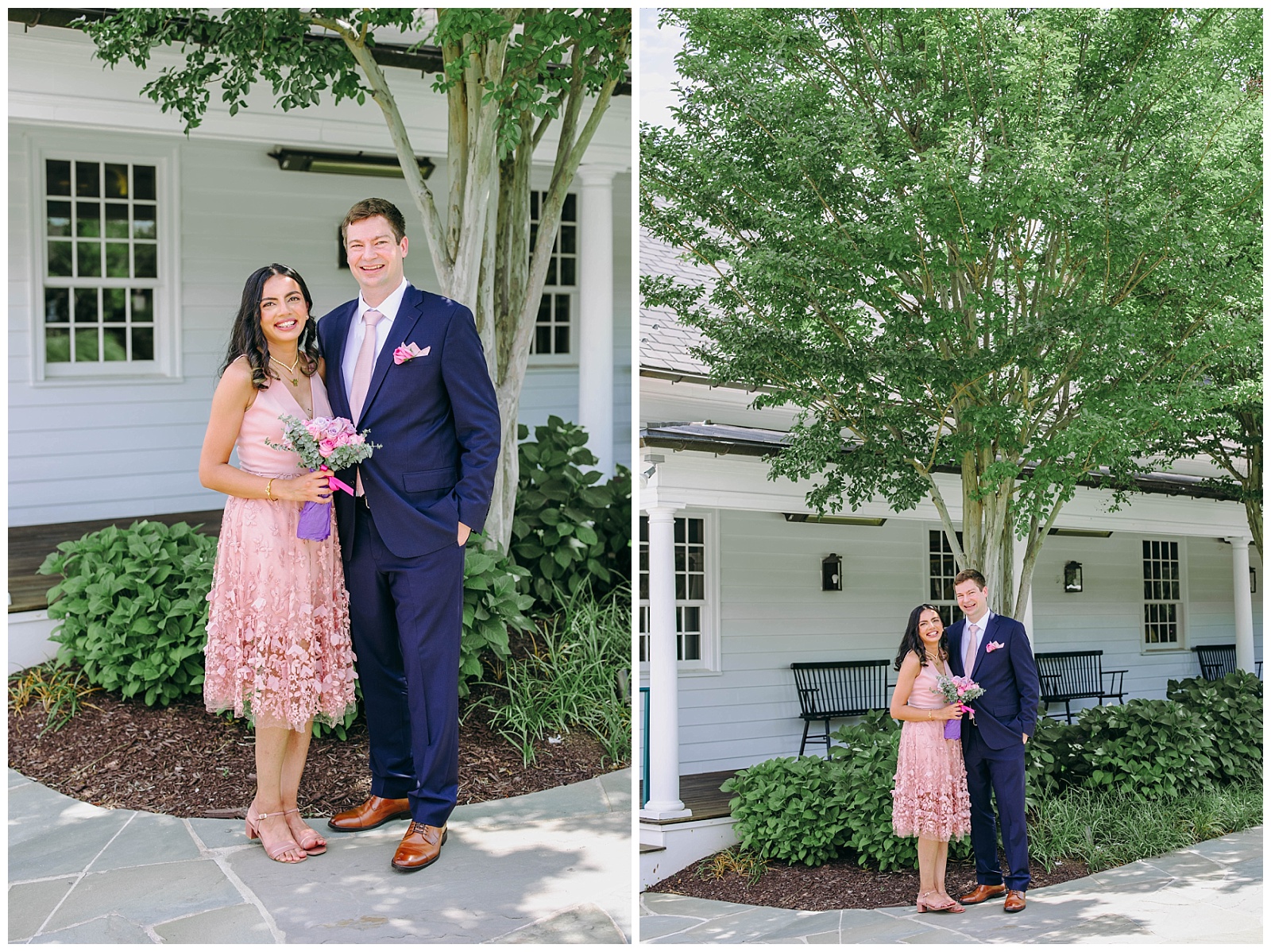 bride and groom portraits at clydes