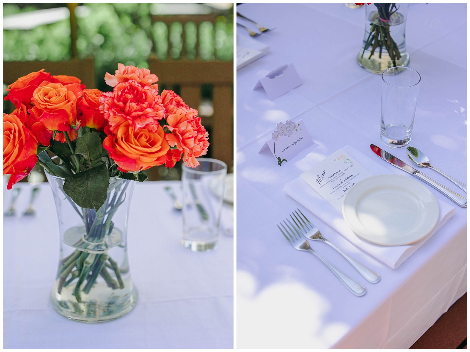 reception decor at Clyde's Willow Creek Farm Wedding
