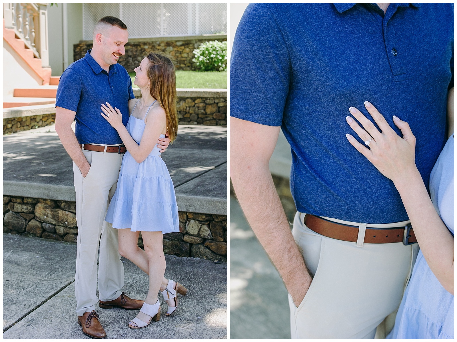 summer engagement photos at Morais Vineyard