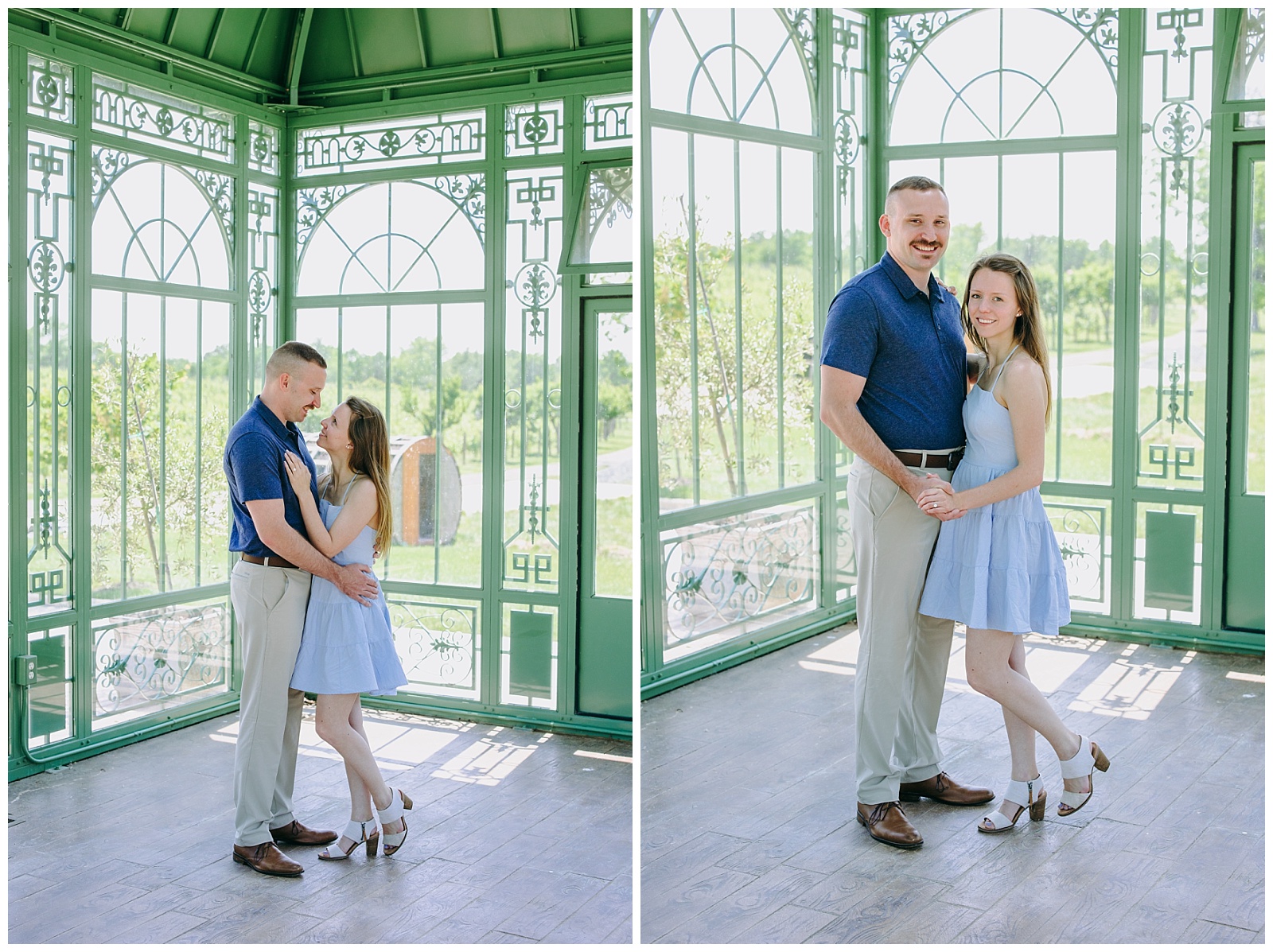 summer engagement photos at Morais Vineyard