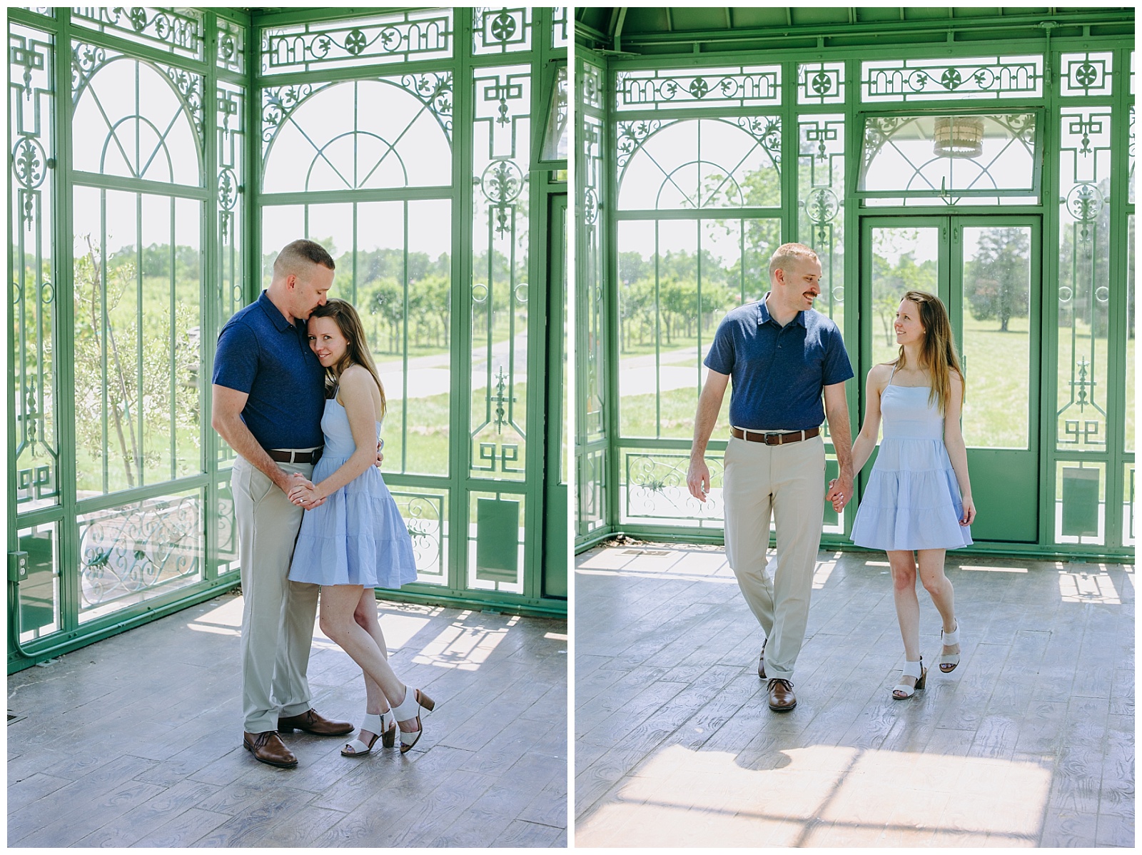 summer engagement photos at Morais Vineyard