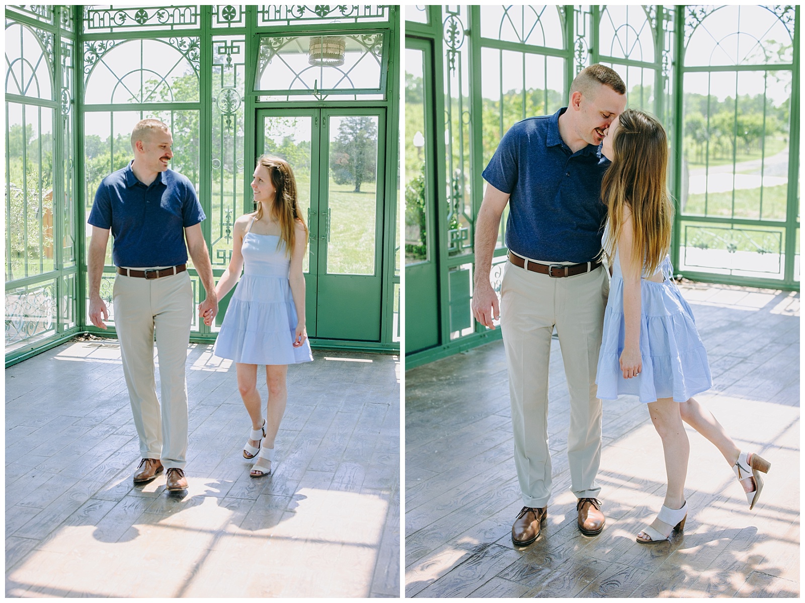 summer engagement photos in Morais Vineyard