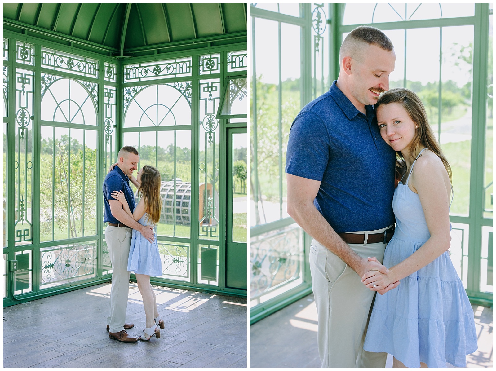 summer engagement photos in Morais Vineyard