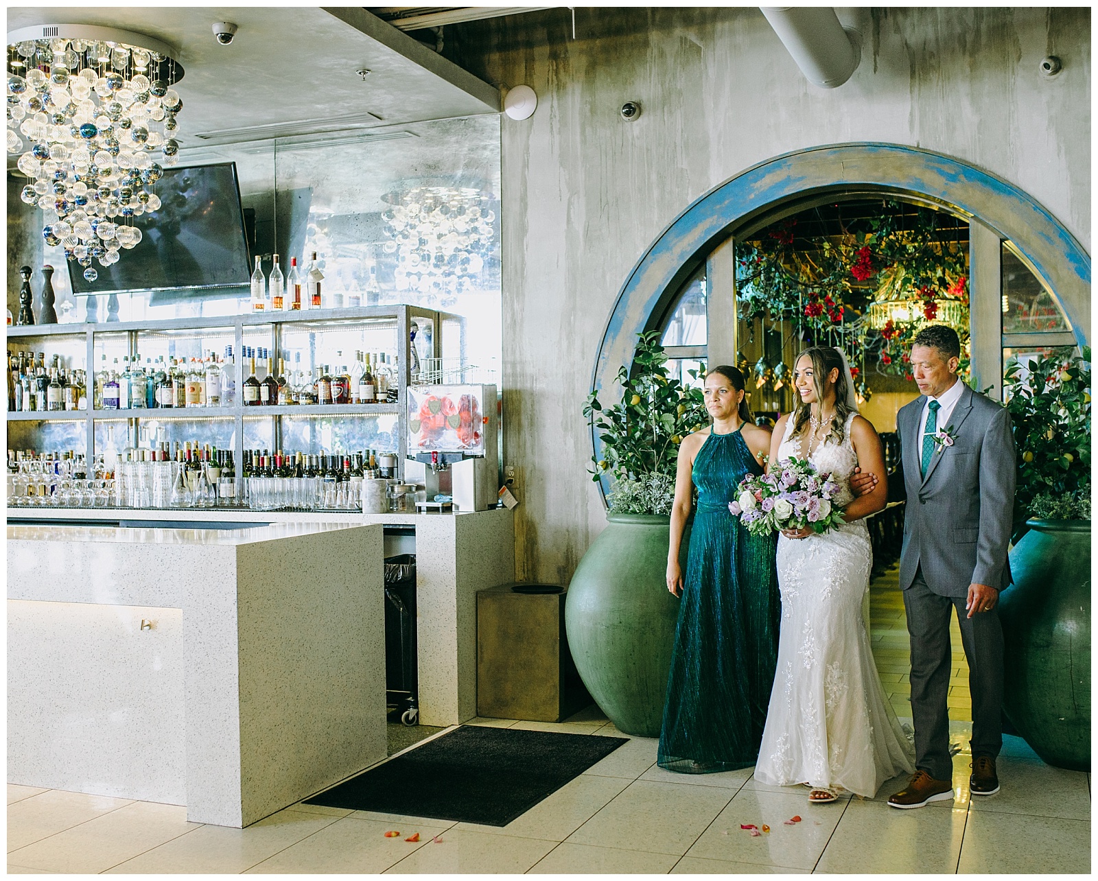 bride entrance in Washington DC wedding at La Vie