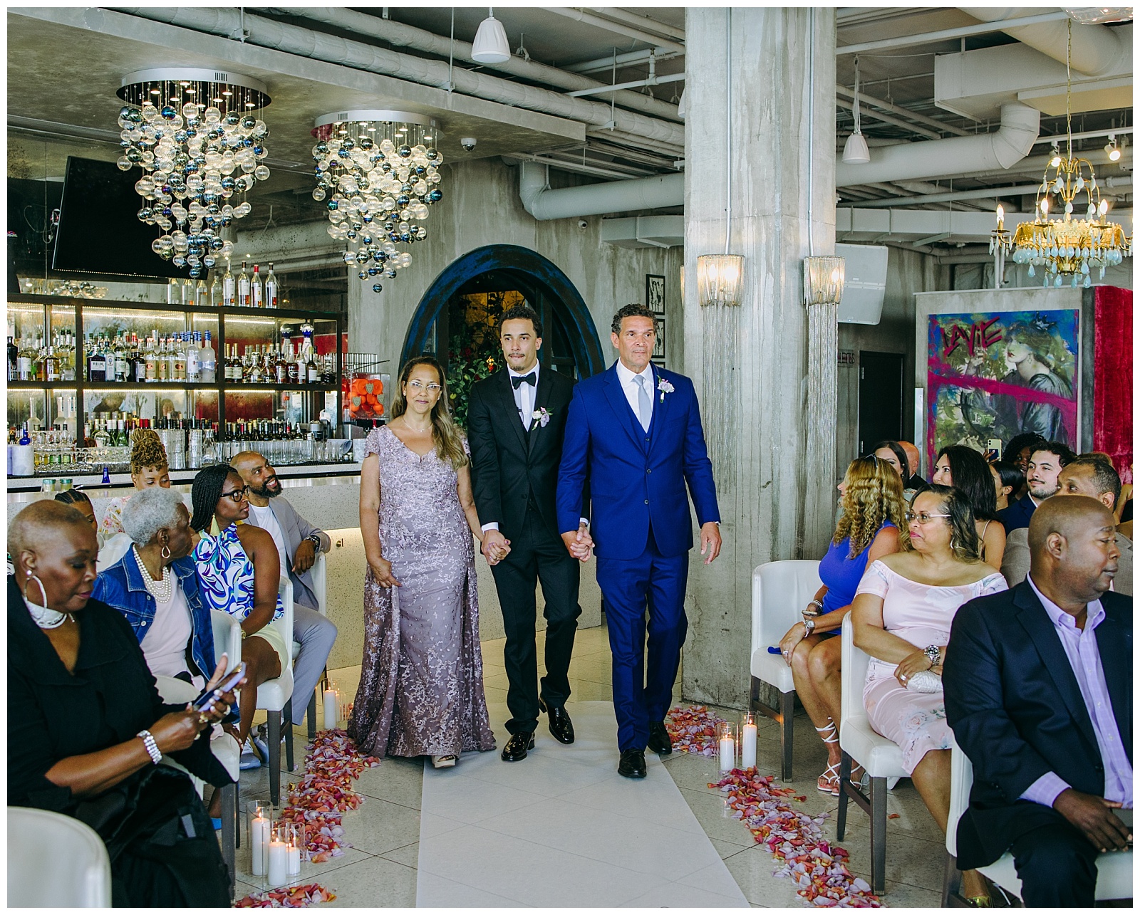 groom entrance in Washington DC wedding at La Vie