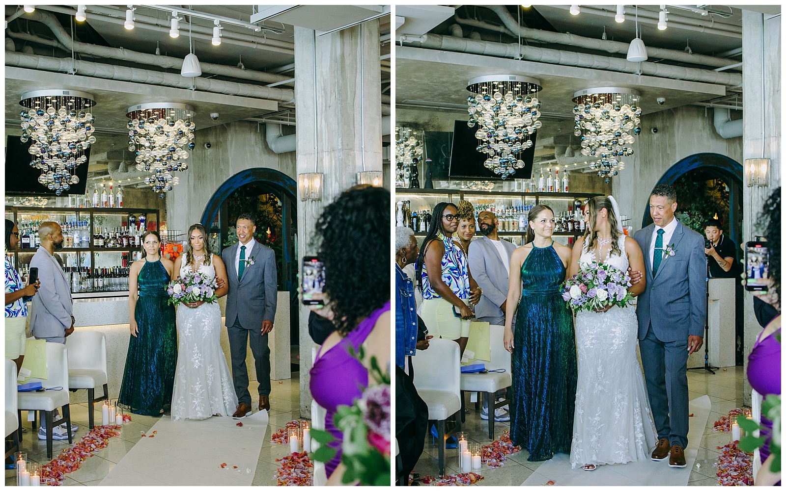 bride entrance in Washington DC wedding at La Vie
