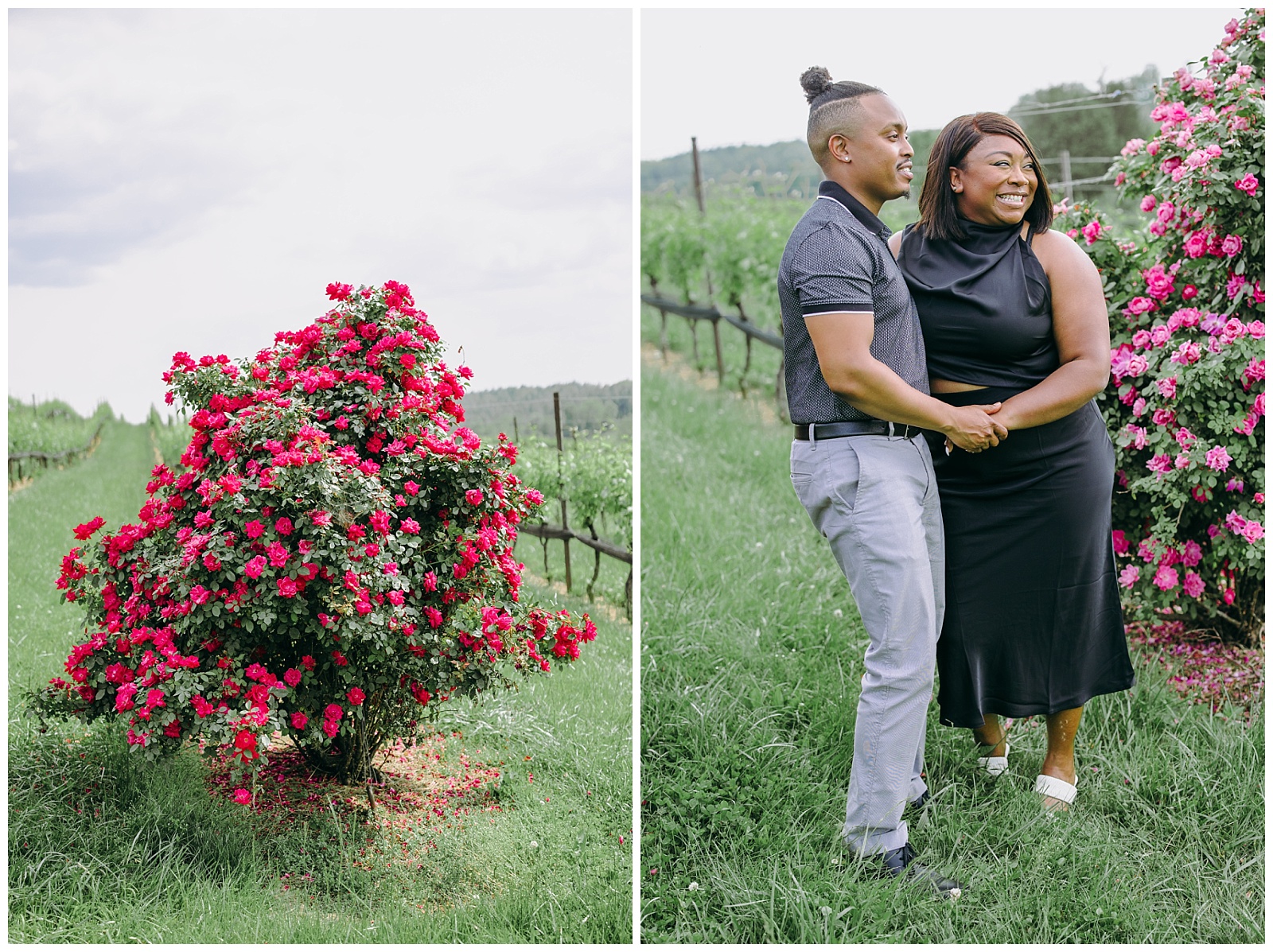 winery engagement photo session at Stone Tower Winery