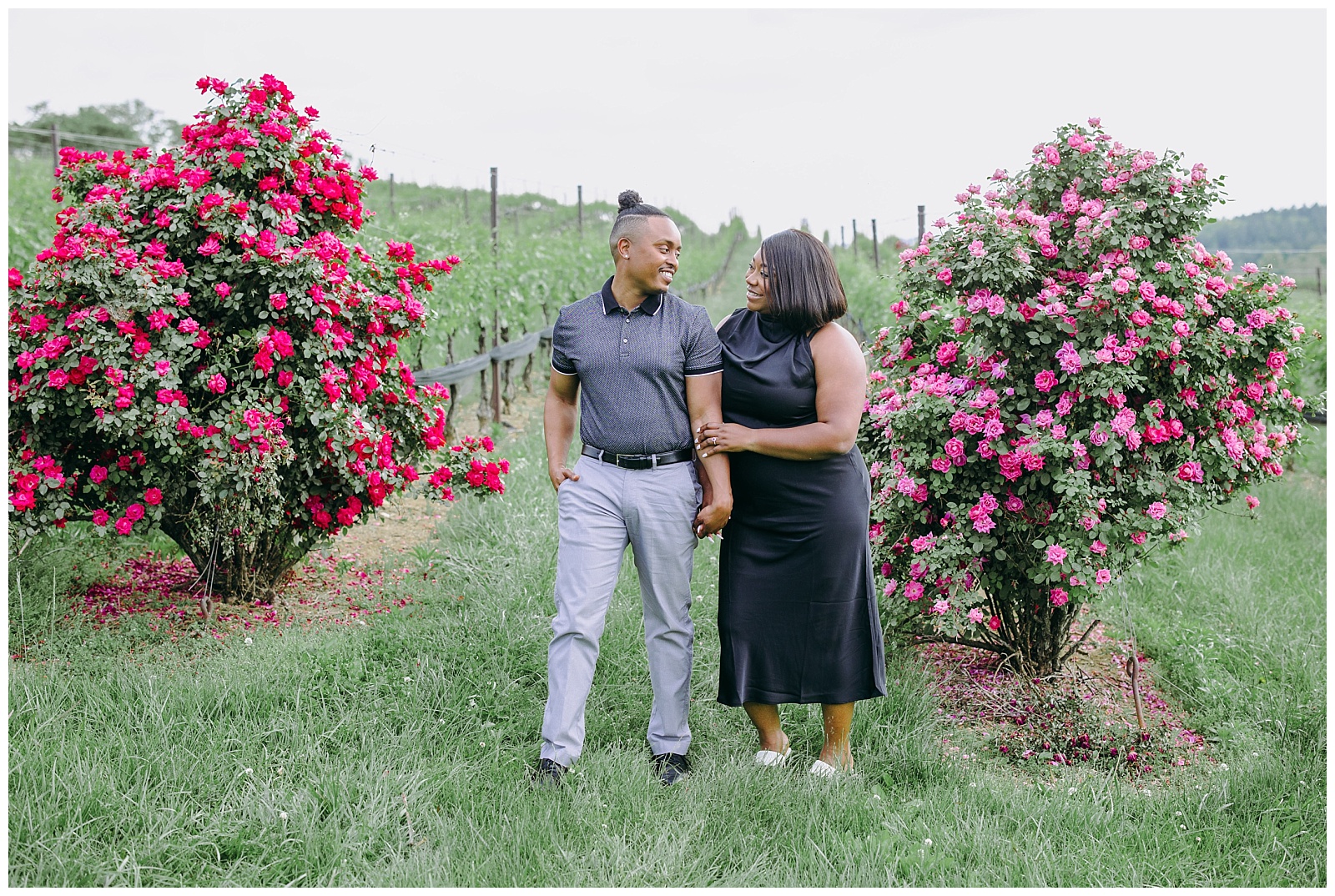 winery engagement photo session at Stone Tower Winery