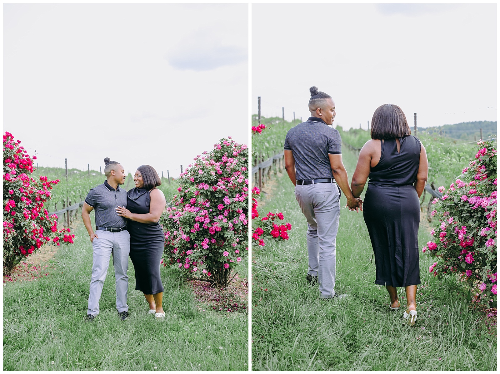 winery engagement photo session at Stone Tower Winery