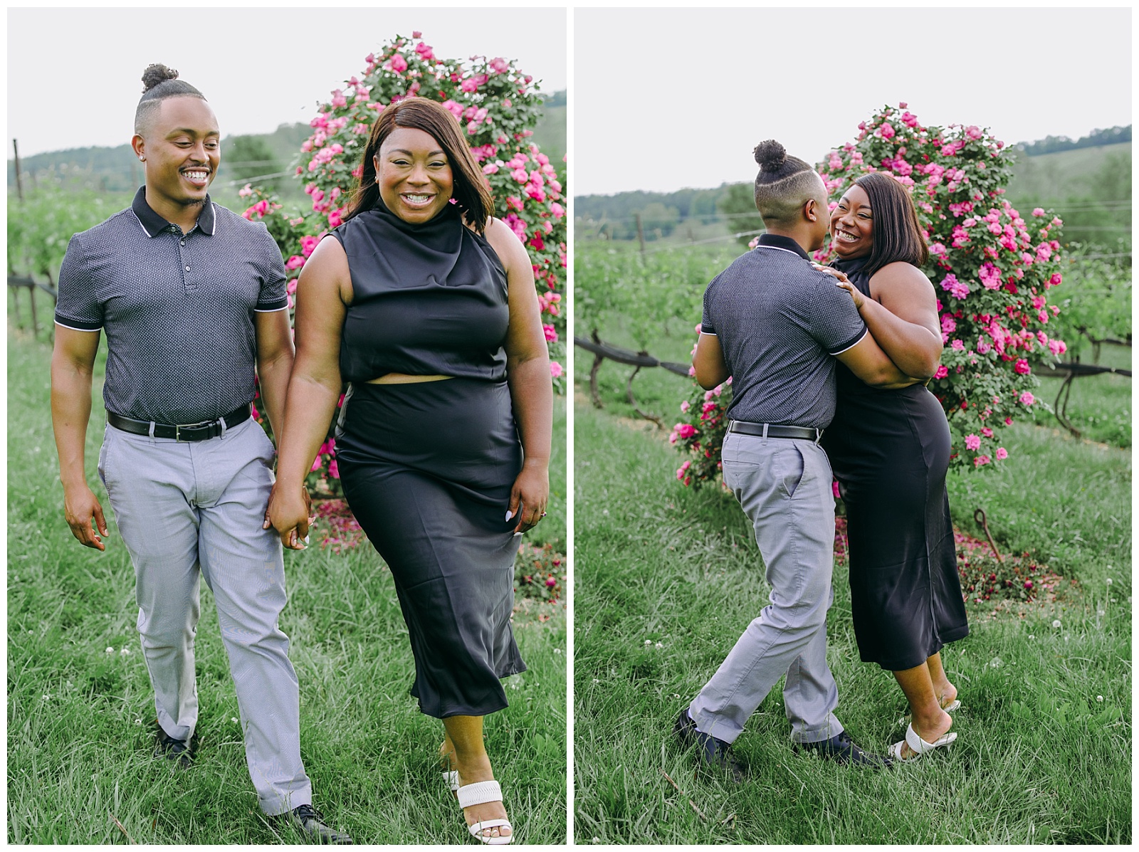 winery engagement photo session at Stone Tower Winery