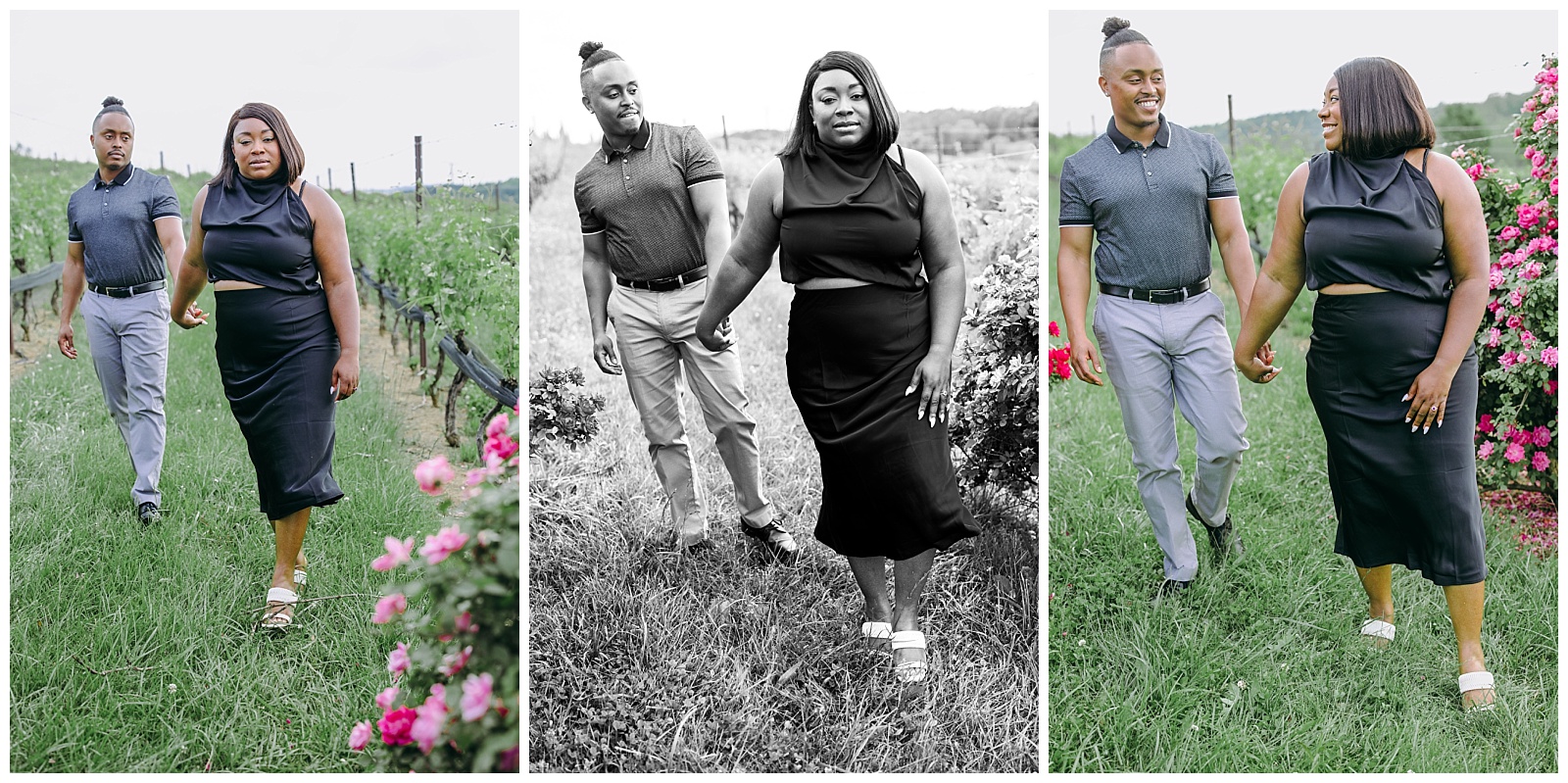 engaged couple at Stone Tower Winery