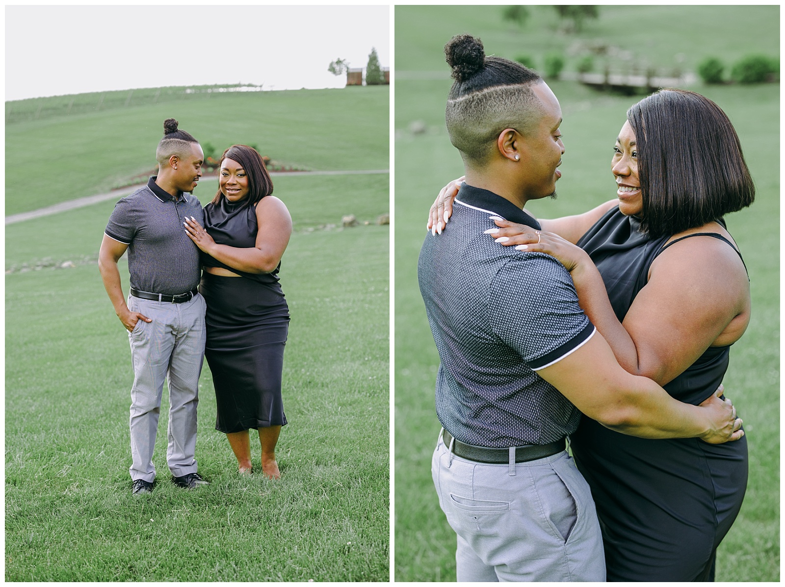 winery engagement photos at Stone Tower Winery