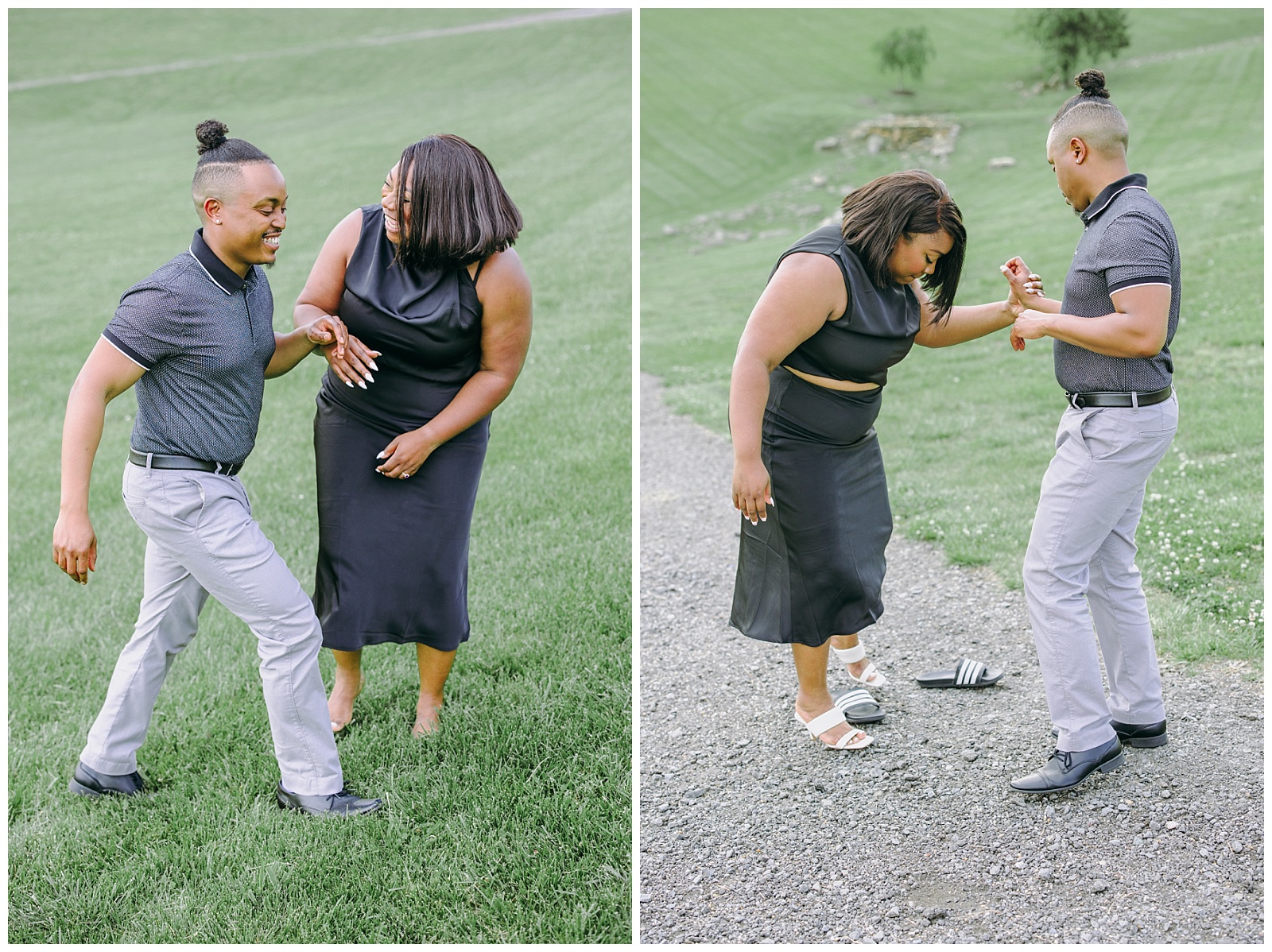 winery engagement photos at Stone Tower Winery