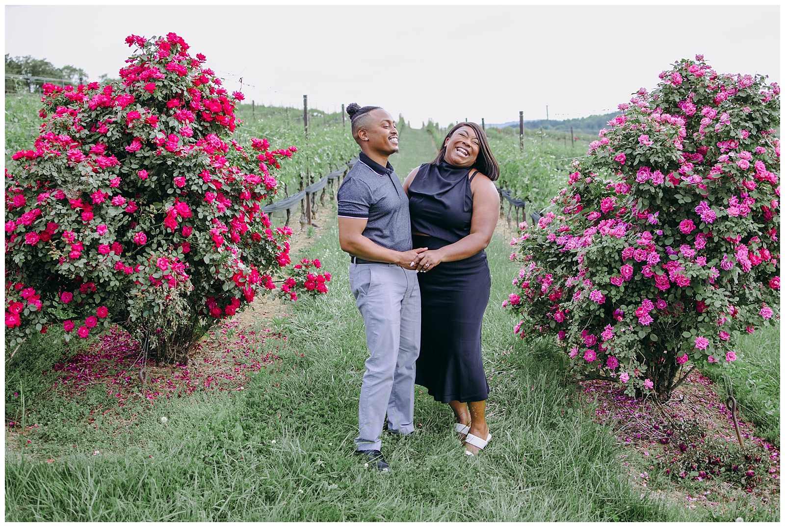 winery engagement photos at Stone Tower Winery