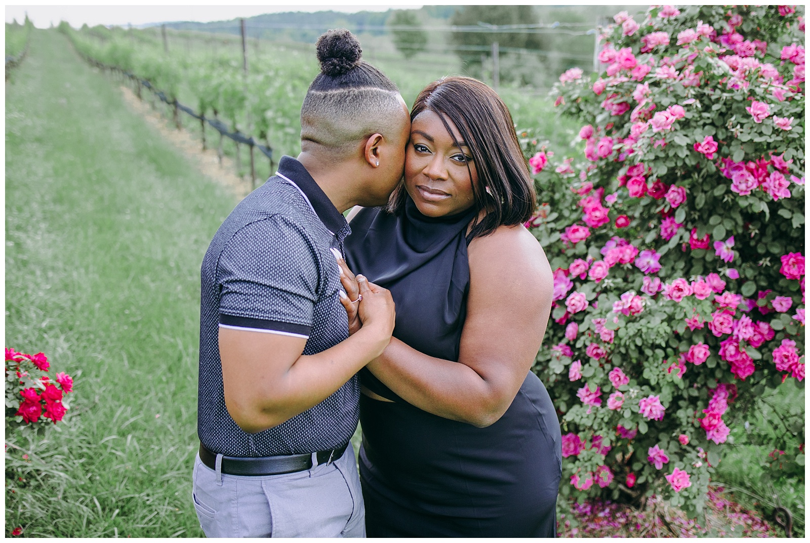 winery engagement photos at Stone Tower Winery