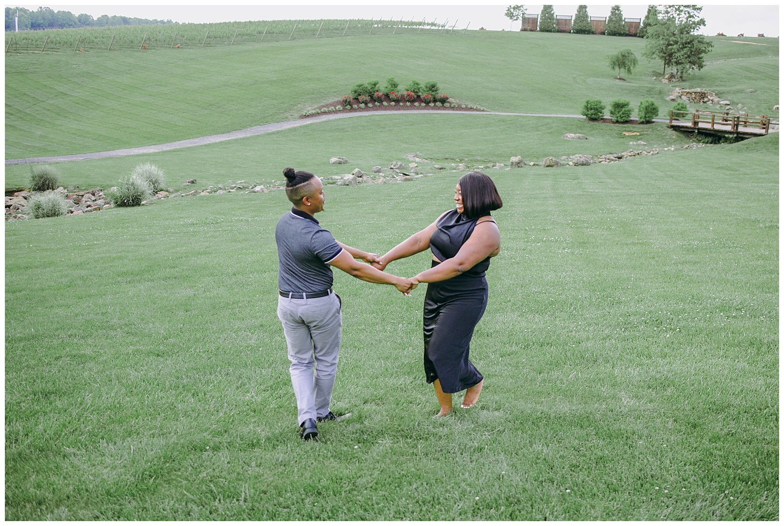 winery engagement photos at Stone Tower Winery