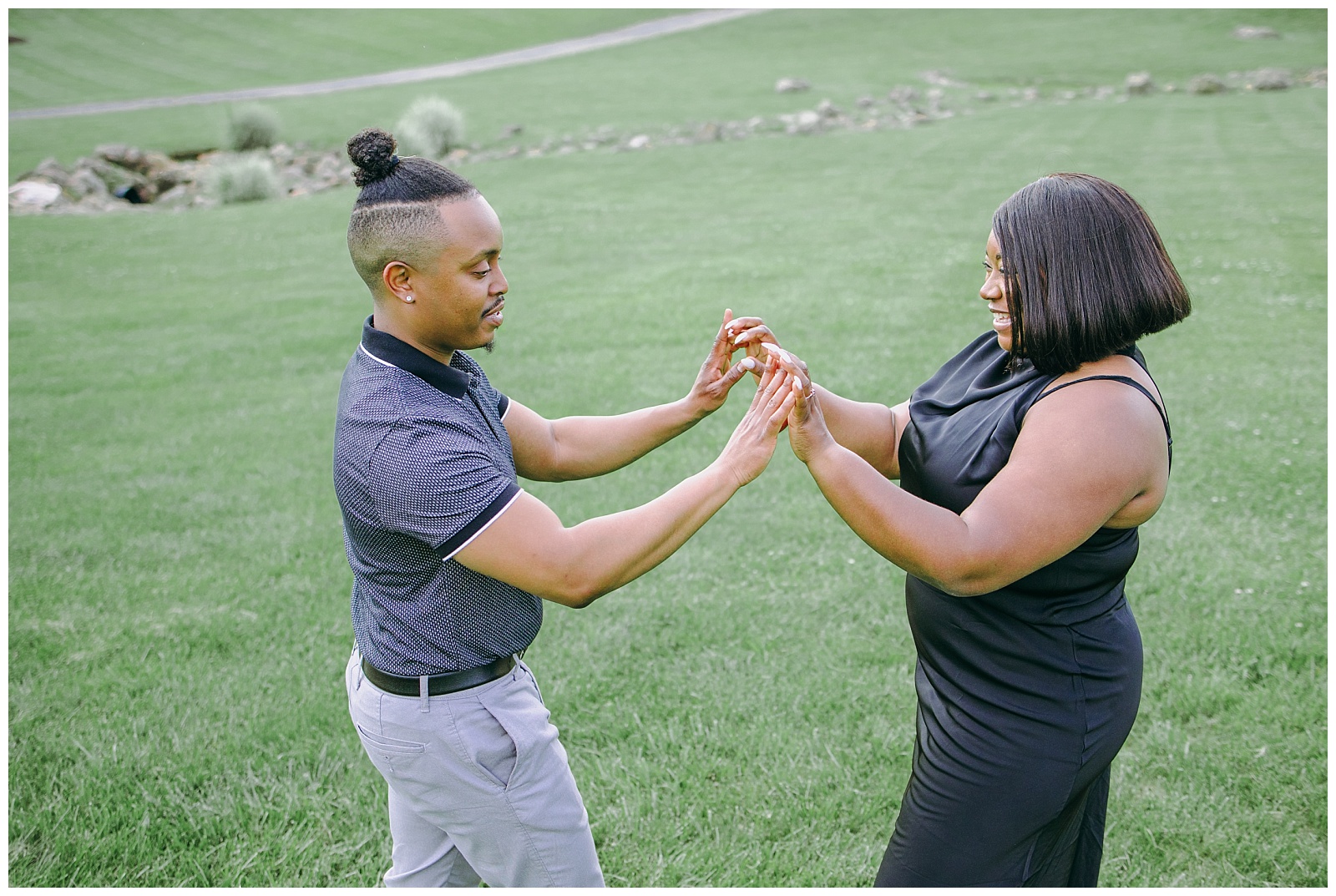 couple holding hands