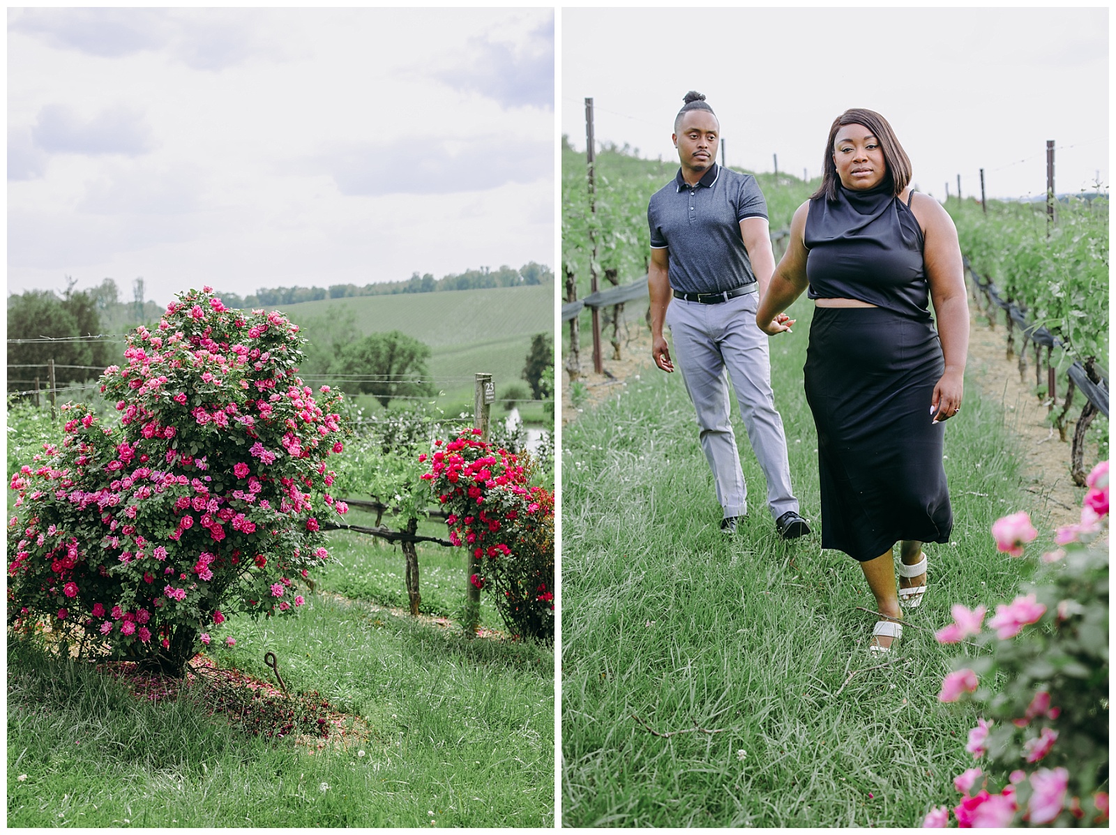 winery engagement photos at Stone Tower Winery